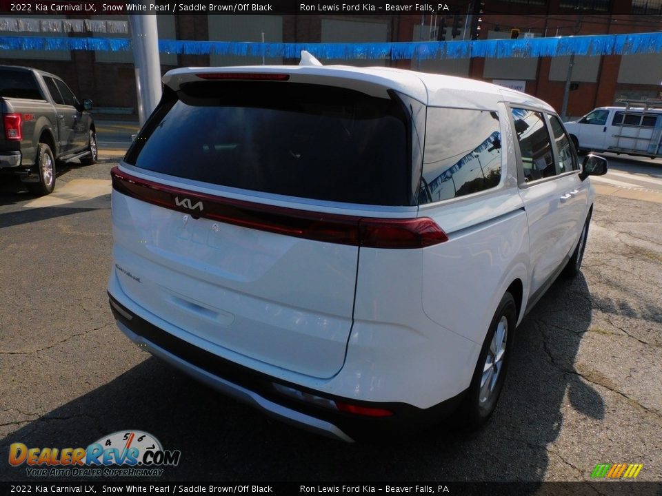 2022 Kia Carnival LX Snow White Pearl / Saddle Brown/Off Black Photo #2