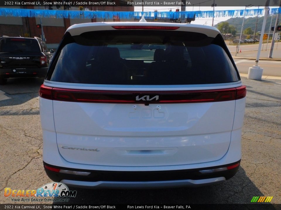 2022 Kia Carnival LX Snow White Pearl / Saddle Brown/Off Black Photo #3