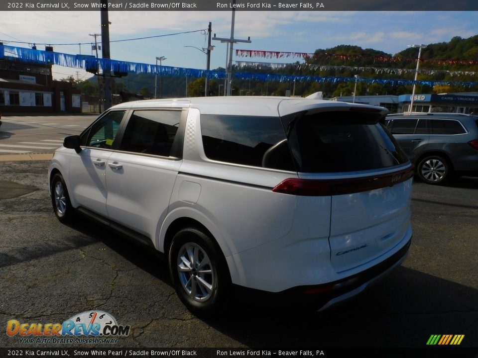 2022 Kia Carnival LX Snow White Pearl / Saddle Brown/Off Black Photo #5