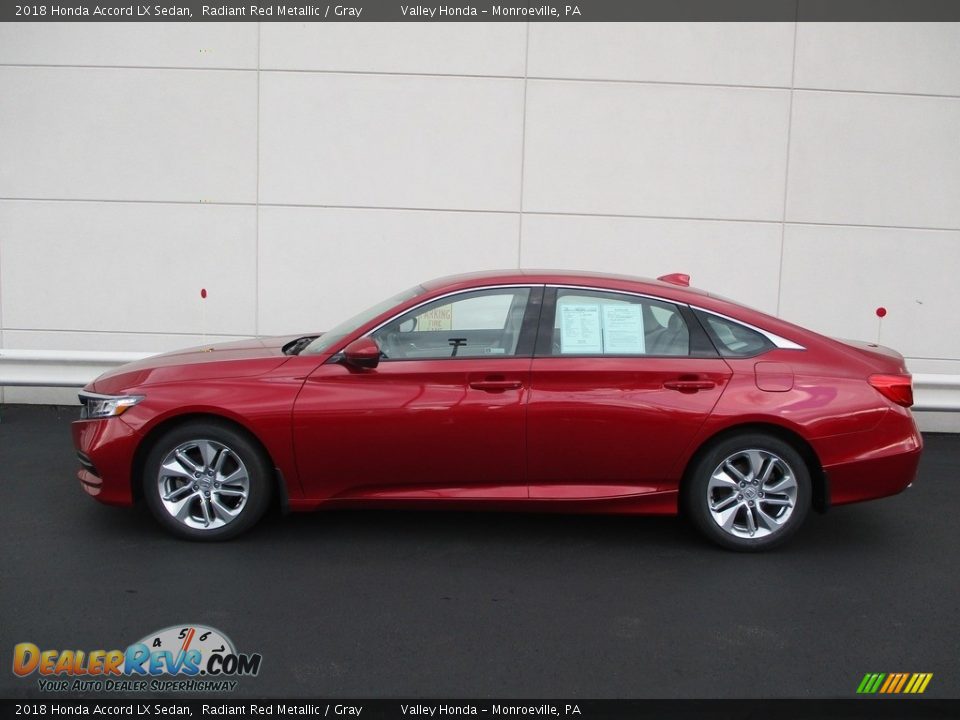 2018 Honda Accord LX Sedan Radiant Red Metallic / Gray Photo #2