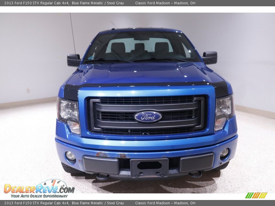 2013 Ford F150 STX Regular Cab 4x4 Blue Flame Metallic / Steel Gray Photo #2