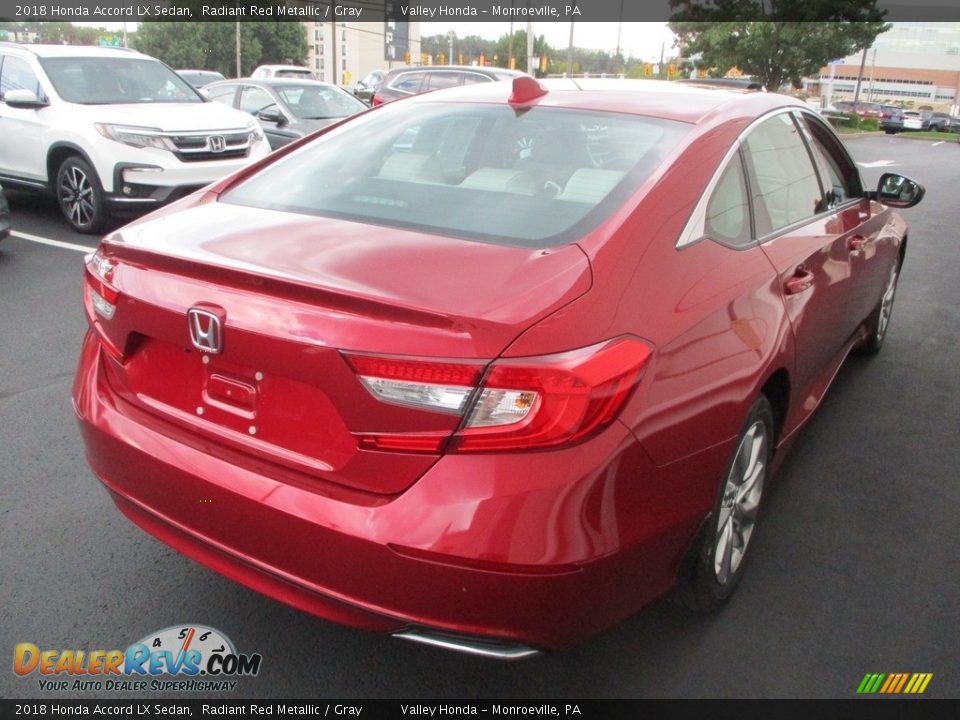 2018 Honda Accord LX Sedan Radiant Red Metallic / Gray Photo #5