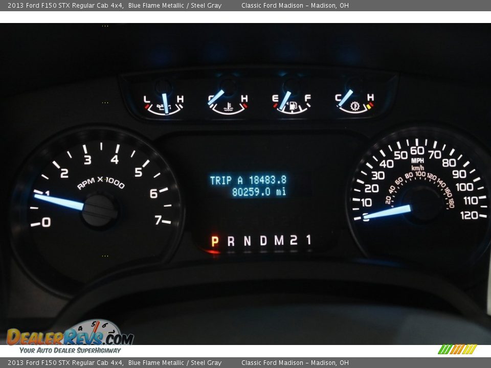 2013 Ford F150 STX Regular Cab 4x4 Blue Flame Metallic / Steel Gray Photo #7