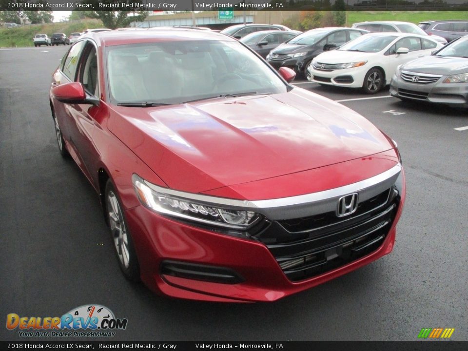 2018 Honda Accord LX Sedan Radiant Red Metallic / Gray Photo #7