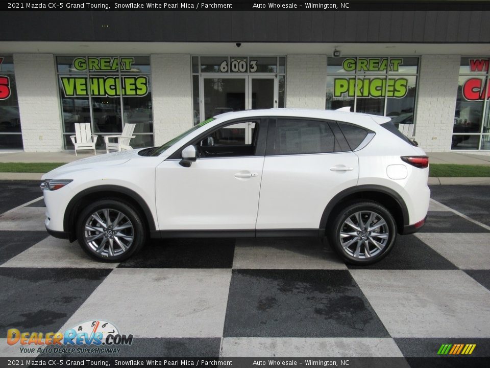 2021 Mazda CX-5 Grand Touring Snowflake White Pearl Mica / Parchment Photo #1