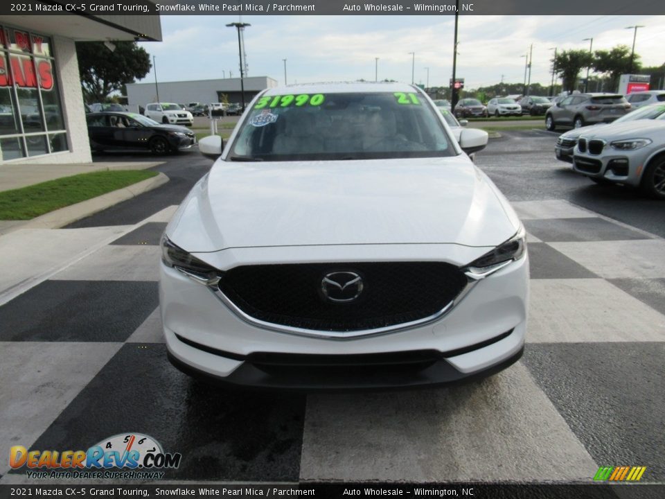 2021 Mazda CX-5 Grand Touring Snowflake White Pearl Mica / Parchment Photo #2