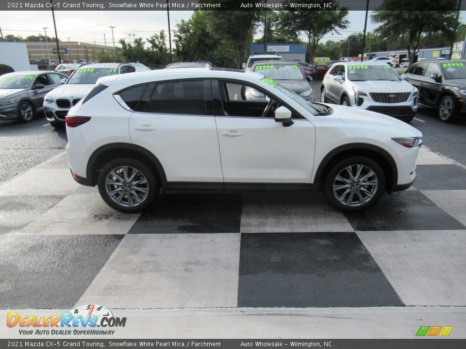 2021 Mazda CX-5 Grand Touring Snowflake White Pearl Mica / Parchment Photo #3