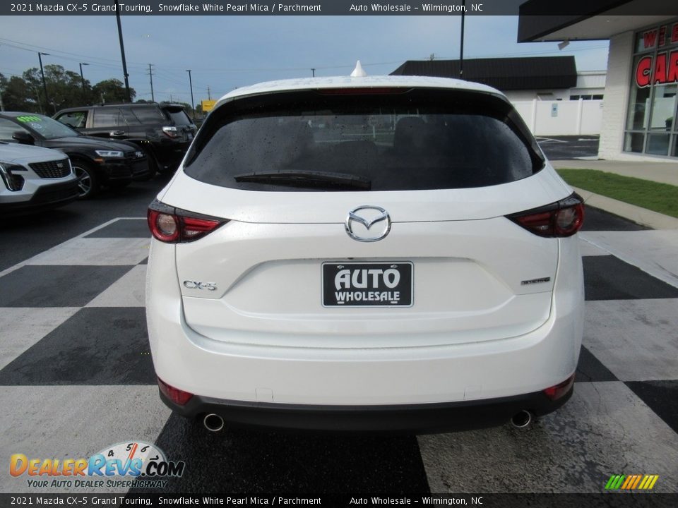2021 Mazda CX-5 Grand Touring Snowflake White Pearl Mica / Parchment Photo #4