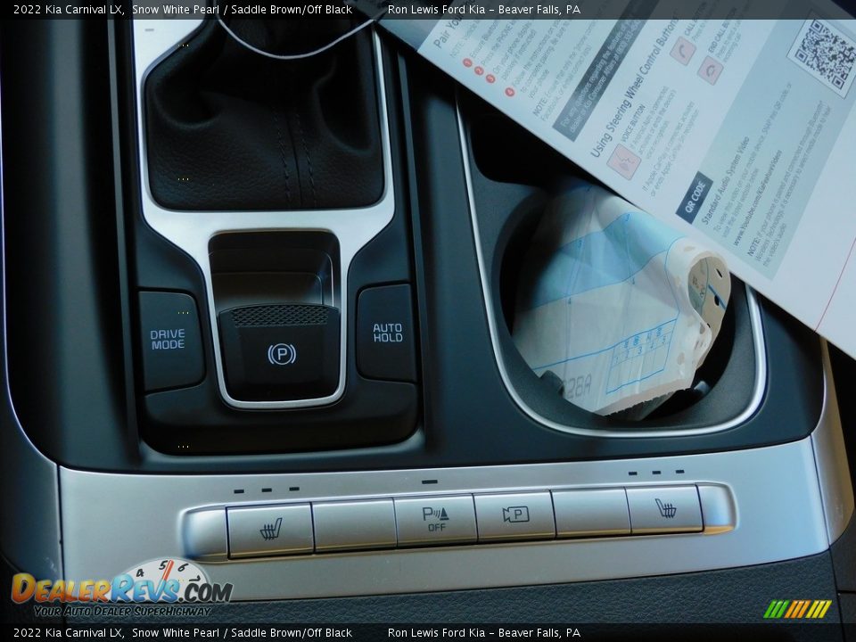 2022 Kia Carnival LX Snow White Pearl / Saddle Brown/Off Black Photo #19