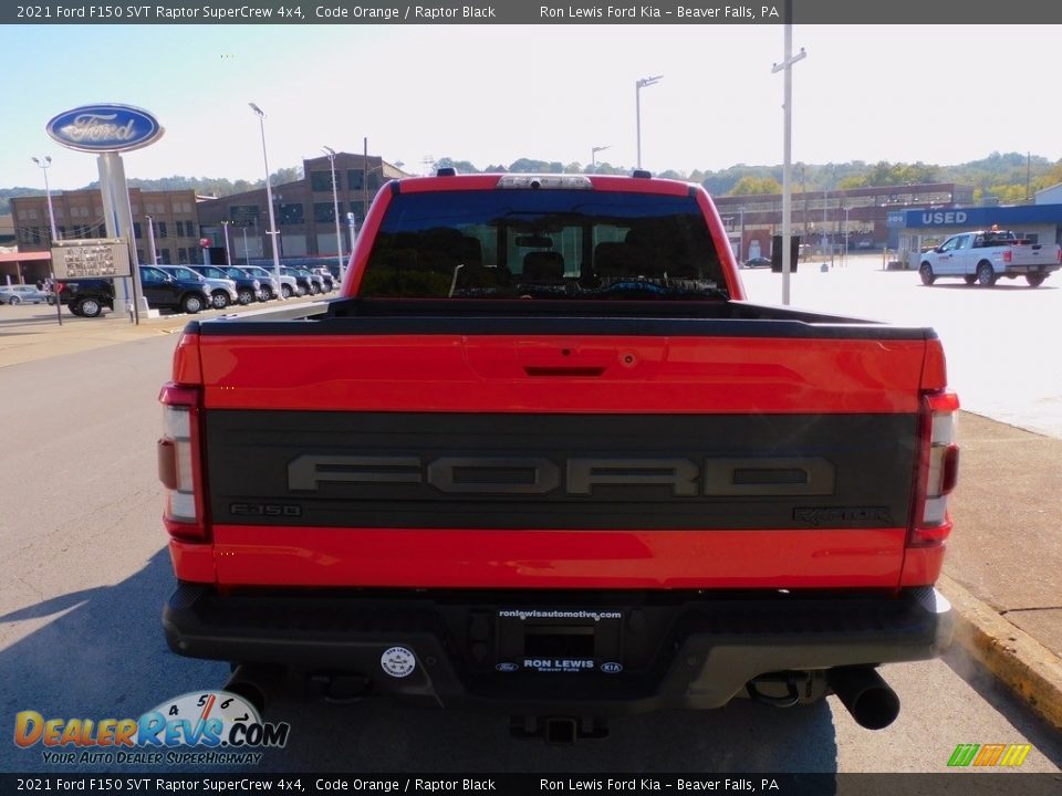 2021 Ford F150 SVT Raptor SuperCrew 4x4 Code Orange / Raptor Black Photo #3