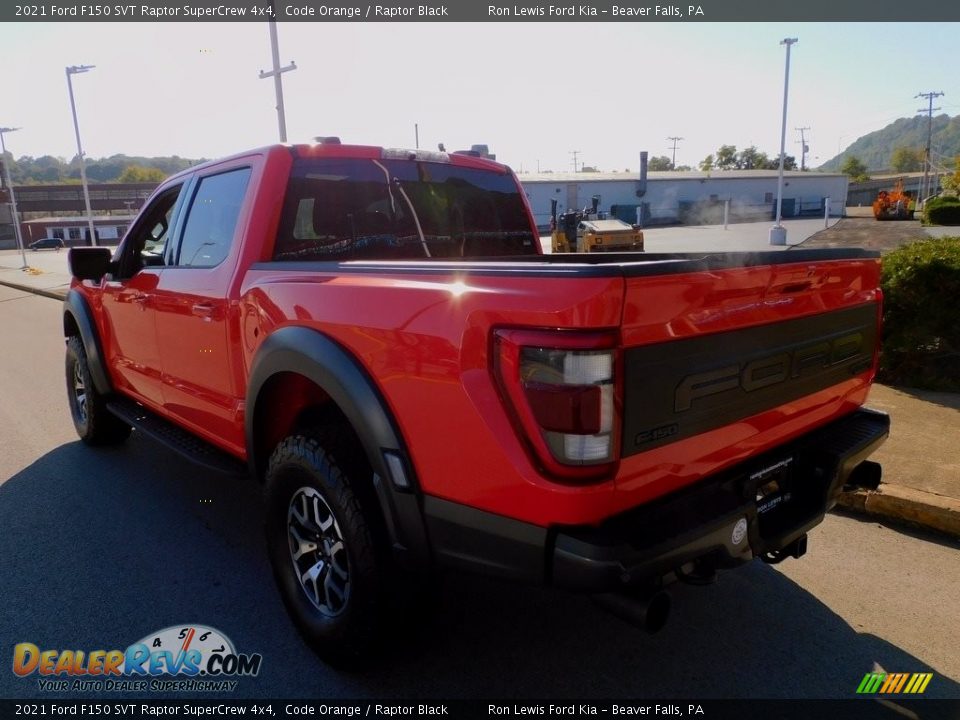 2021 Ford F150 SVT Raptor SuperCrew 4x4 Code Orange / Raptor Black Photo #5