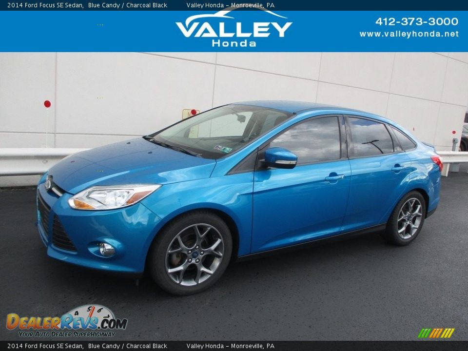 2014 Ford Focus SE Sedan Blue Candy / Charcoal Black Photo #1