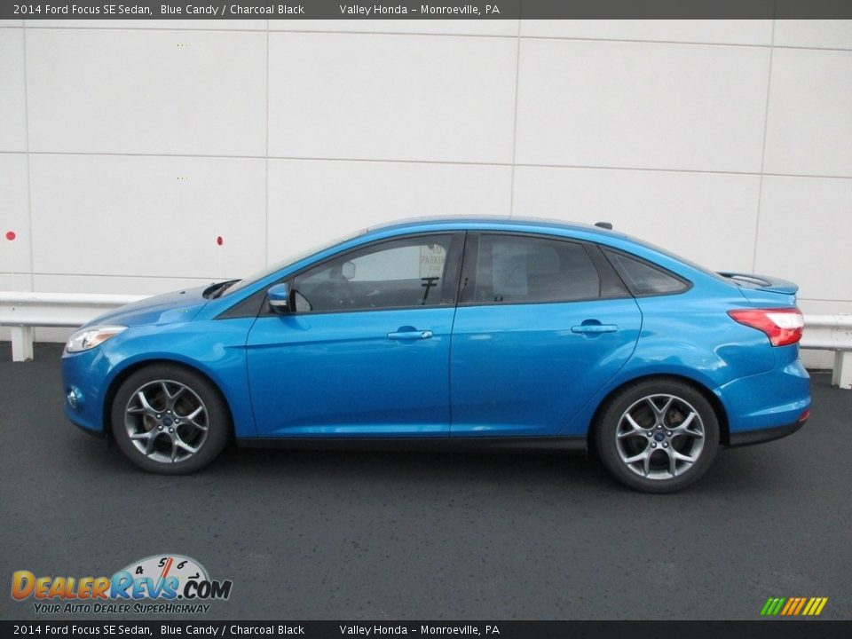 2014 Ford Focus SE Sedan Blue Candy / Charcoal Black Photo #2