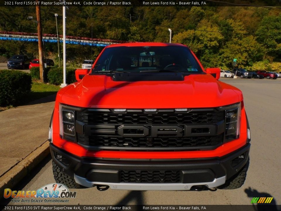 2021 Ford F150 SVT Raptor SuperCrew 4x4 Code Orange / Raptor Black Photo #8