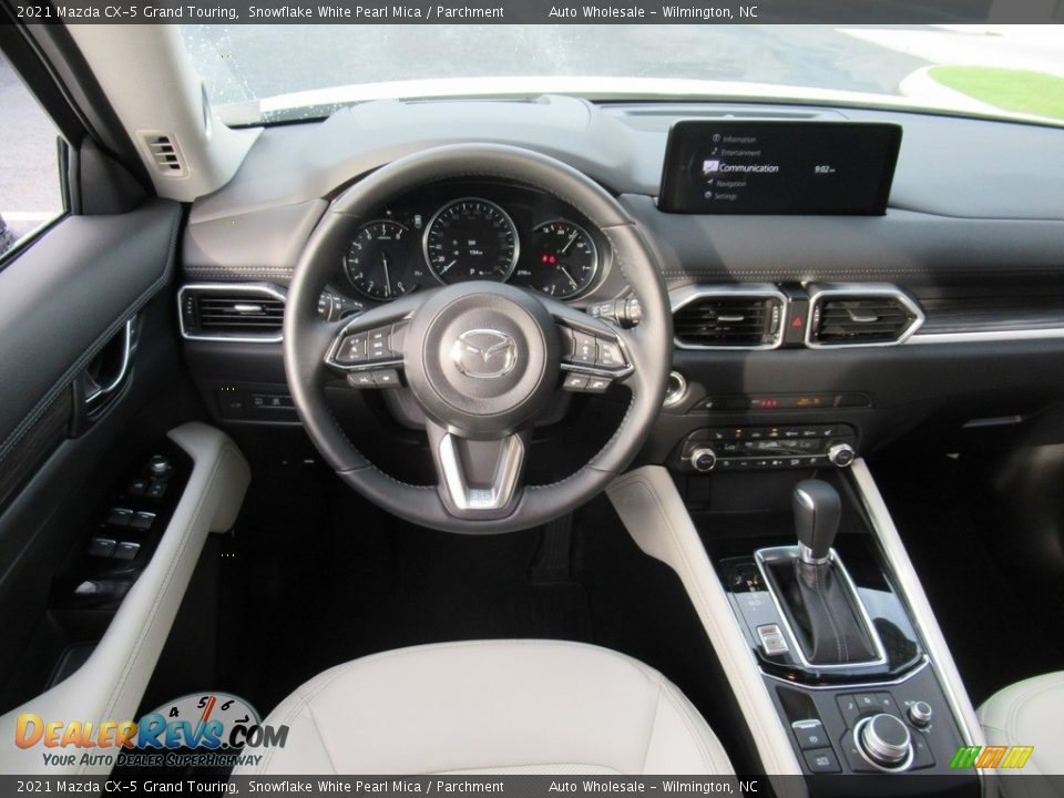 2021 Mazda CX-5 Grand Touring Snowflake White Pearl Mica / Parchment Photo #15