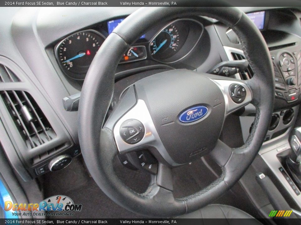2014 Ford Focus SE Sedan Blue Candy / Charcoal Black Photo #14