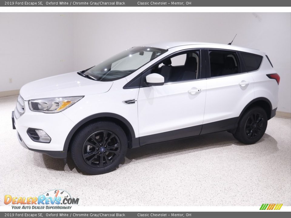 2019 Ford Escape SE Oxford White / Chromite Gray/Charcoal Black Photo #3