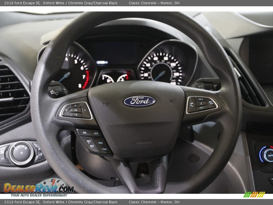 2019 Ford Escape SE Oxford White / Chromite Gray/Charcoal Black Photo #7