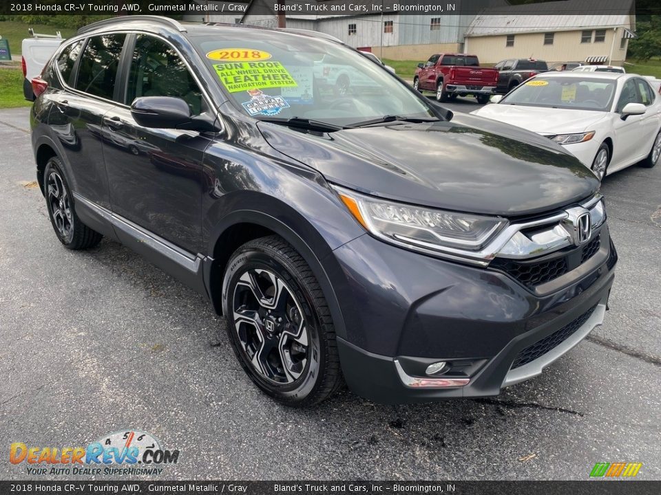 2018 Honda CR-V Touring AWD Gunmetal Metallic / Gray Photo #4