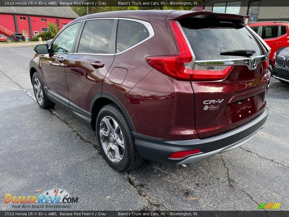 2019 Honda CR-V EX-L AWD Basque Red Pearl II / Gray Photo #8