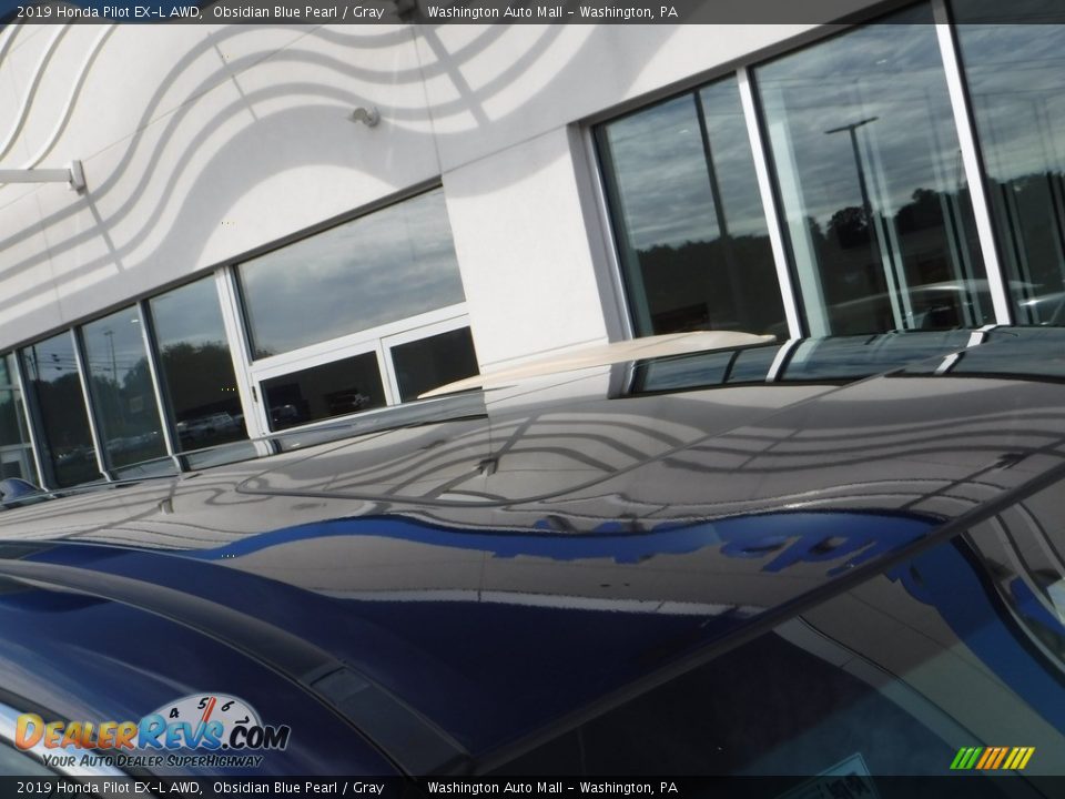 2019 Honda Pilot EX-L AWD Obsidian Blue Pearl / Gray Photo #3
