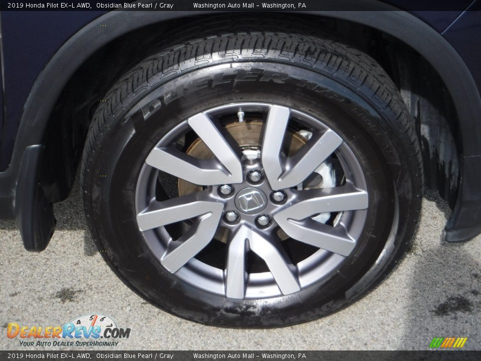 2019 Honda Pilot EX-L AWD Obsidian Blue Pearl / Gray Photo #4