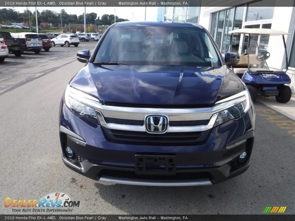 2019 Honda Pilot EX-L AWD Obsidian Blue Pearl / Gray Photo #5