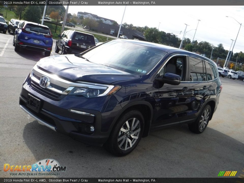 2019 Honda Pilot EX-L AWD Obsidian Blue Pearl / Gray Photo #6