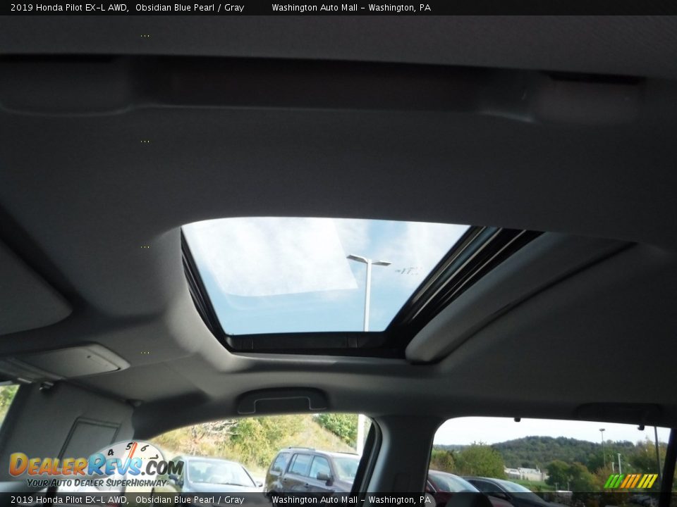 2019 Honda Pilot EX-L AWD Obsidian Blue Pearl / Gray Photo #8