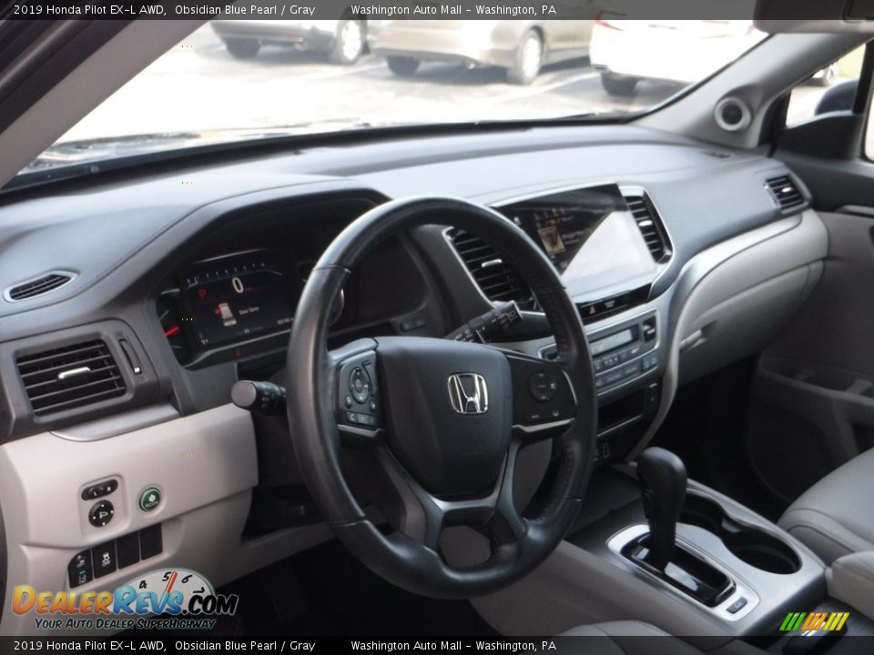 2019 Honda Pilot EX-L AWD Obsidian Blue Pearl / Gray Photo #11