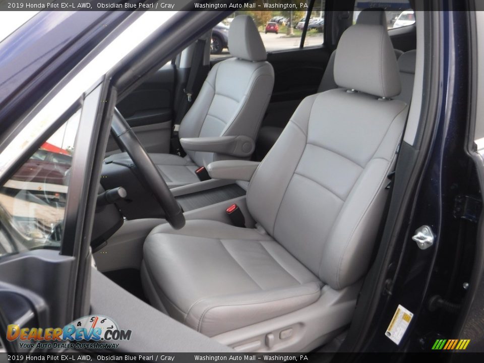 2019 Honda Pilot EX-L AWD Obsidian Blue Pearl / Gray Photo #14