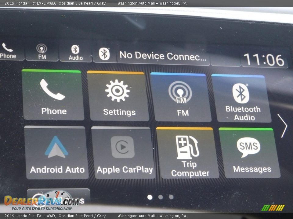 2019 Honda Pilot EX-L AWD Obsidian Blue Pearl / Gray Photo #18