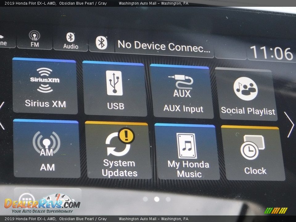 2019 Honda Pilot EX-L AWD Obsidian Blue Pearl / Gray Photo #19