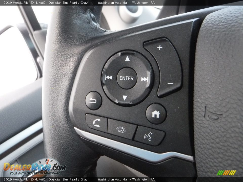 2019 Honda Pilot EX-L AWD Obsidian Blue Pearl / Gray Photo #25