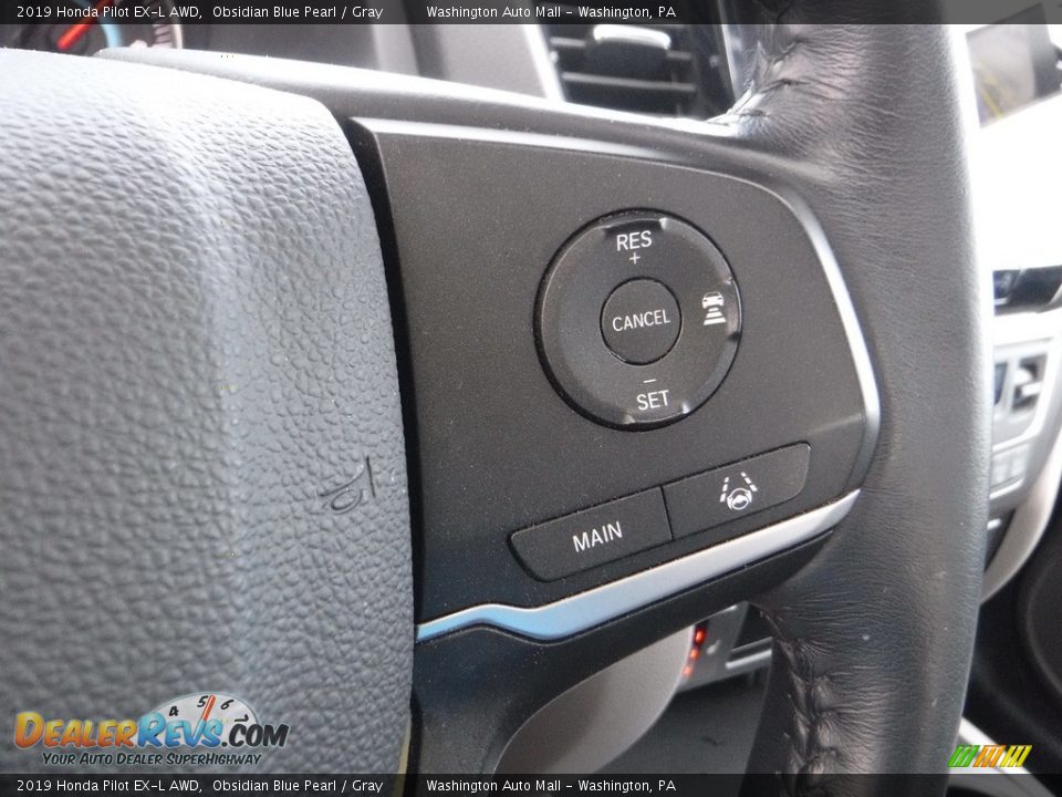 2019 Honda Pilot EX-L AWD Obsidian Blue Pearl / Gray Photo #26