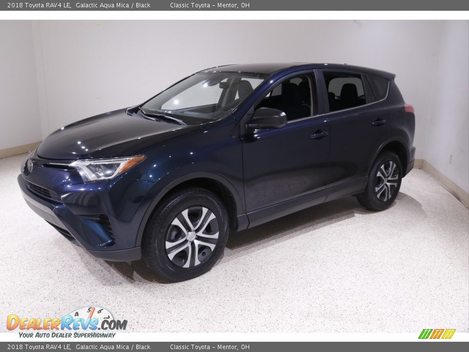 2018 Toyota RAV4 LE Galactic Aqua Mica / Black Photo #3