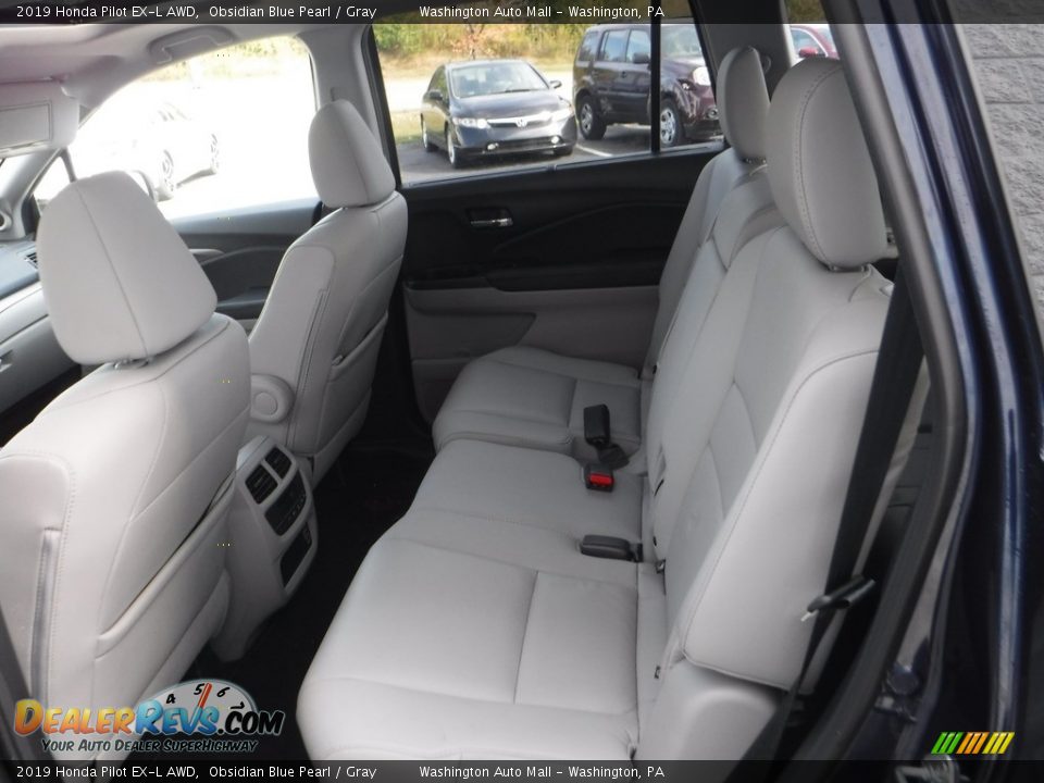 2019 Honda Pilot EX-L AWD Obsidian Blue Pearl / Gray Photo #27