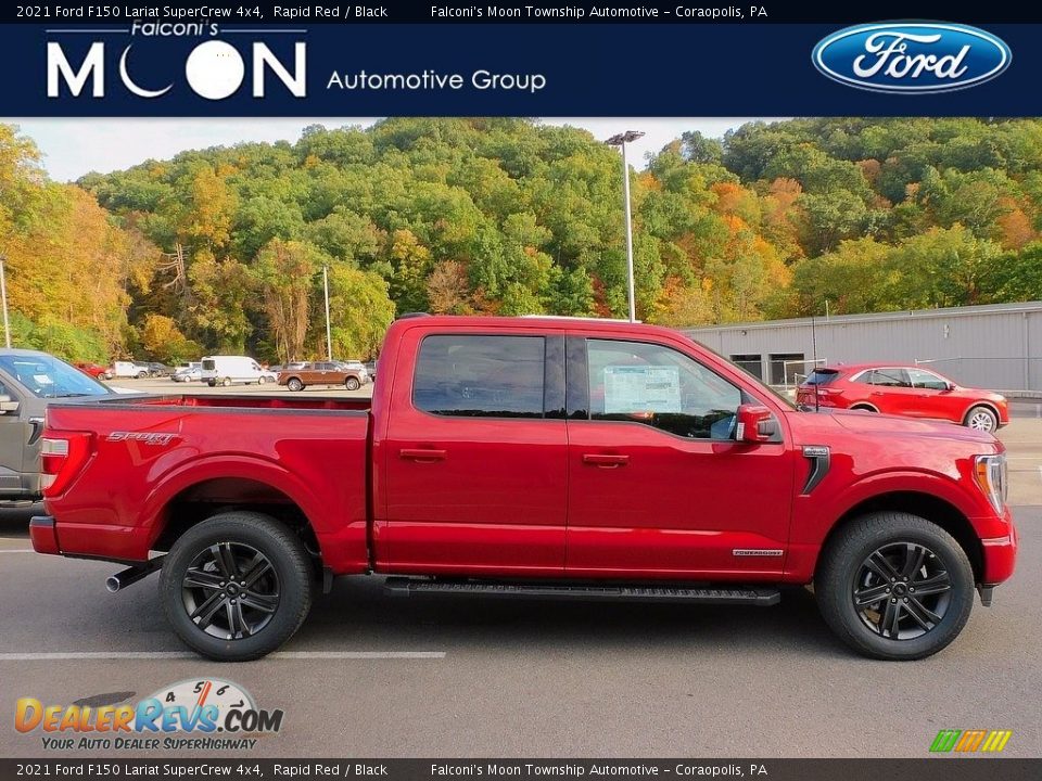 2021 Ford F150 Lariat SuperCrew 4x4 Rapid Red / Black Photo #1