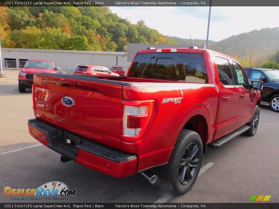 2021 Ford F150 Lariat SuperCrew 4x4 Rapid Red / Black Photo #2