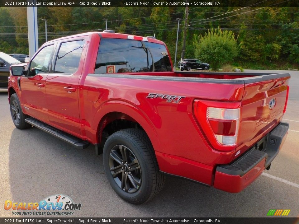 2021 Ford F150 Lariat SuperCrew 4x4 Rapid Red / Black Photo #5