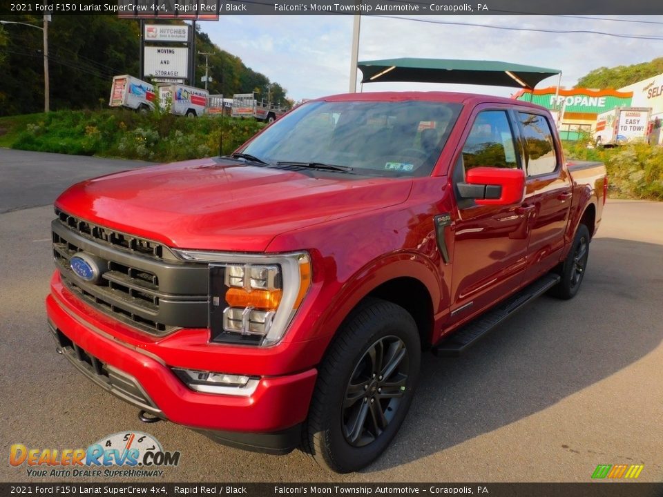 2021 Ford F150 Lariat SuperCrew 4x4 Rapid Red / Black Photo #7