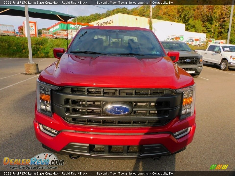 2021 Ford F150 Lariat SuperCrew 4x4 Rapid Red / Black Photo #8