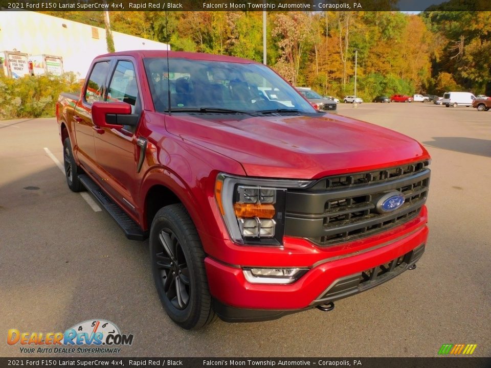 2021 Ford F150 Lariat SuperCrew 4x4 Rapid Red / Black Photo #9