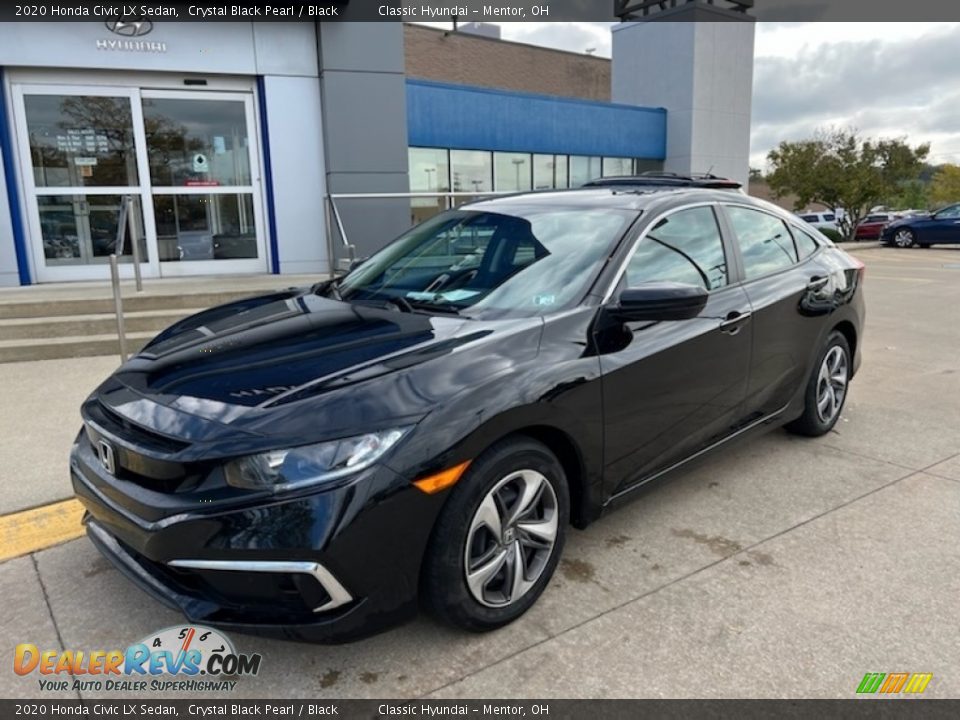 2020 Honda Civic LX Sedan Crystal Black Pearl / Black Photo #1
