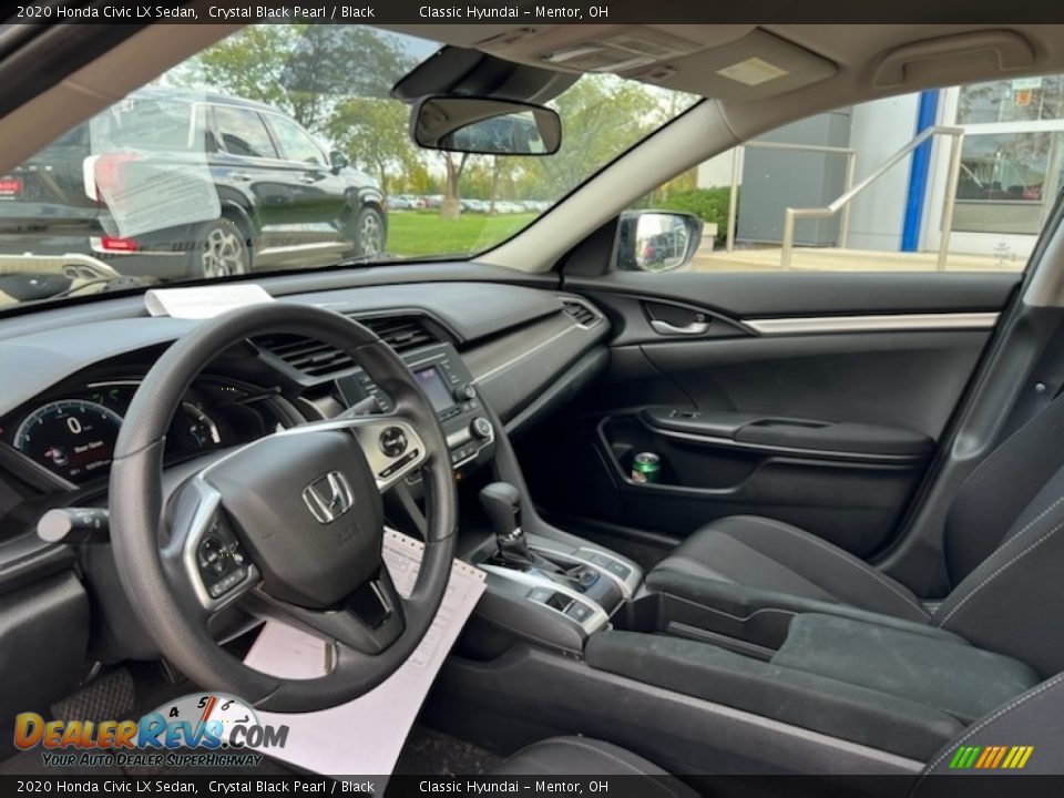 2020 Honda Civic LX Sedan Crystal Black Pearl / Black Photo #3
