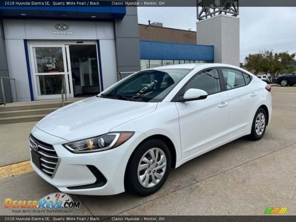 2018 Hyundai Elantra SE Quartz White Pearl / Black Photo #1