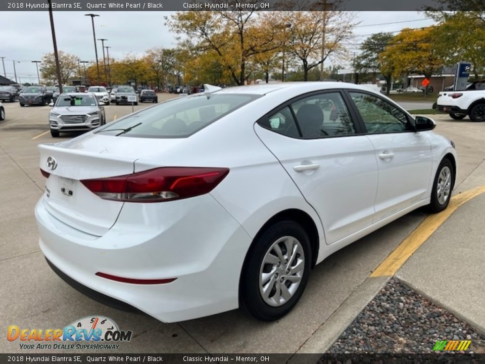 2018 Hyundai Elantra SE Quartz White Pearl / Black Photo #2