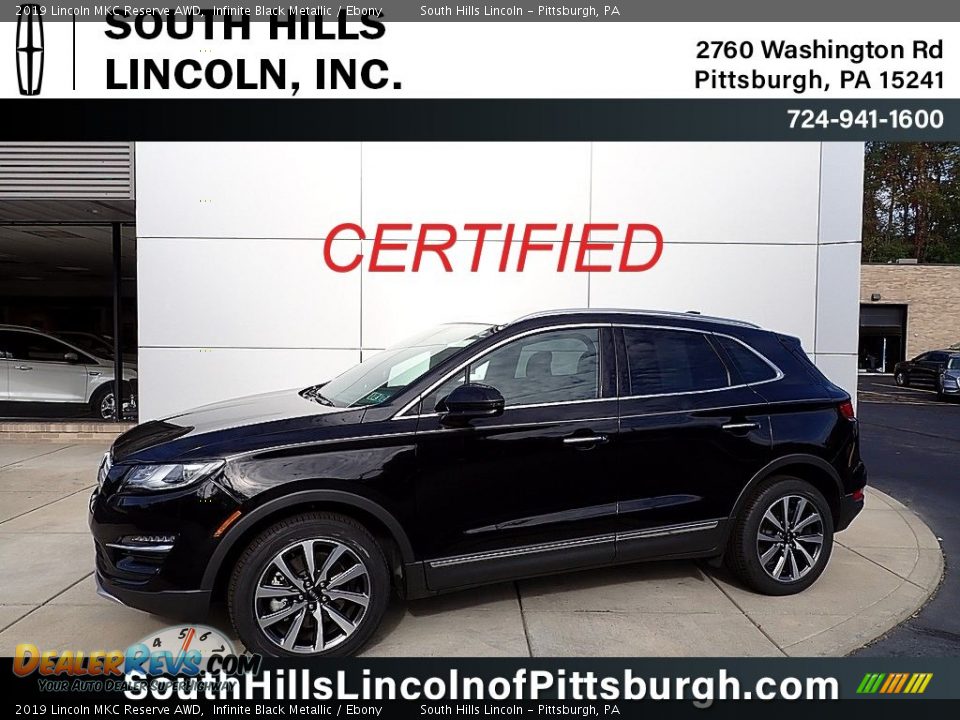 2019 Lincoln MKC Reserve AWD Infinite Black Metallic / Ebony Photo #1