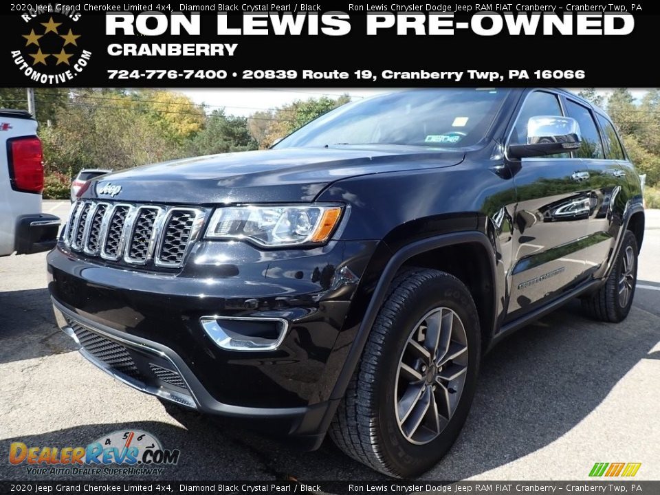 2020 Jeep Grand Cherokee Limited 4x4 Diamond Black Crystal Pearl / Black Photo #1