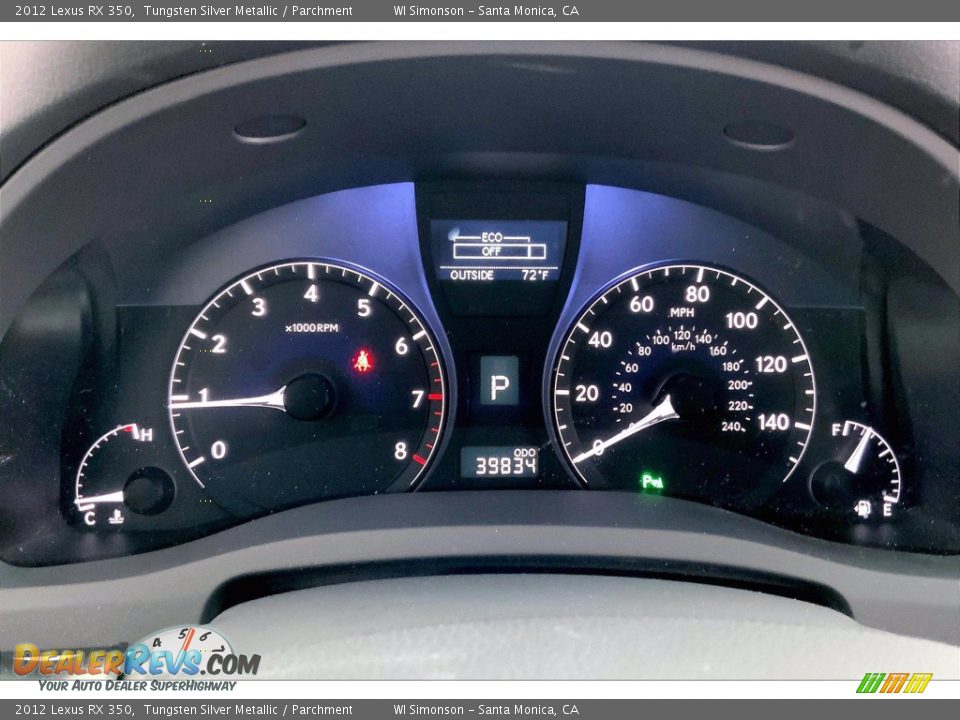 2012 Lexus RX 350 Gauges Photo #23